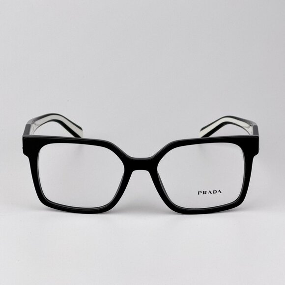 Prada Eyeglasses – Black Square Acetate Frame | Model PRB03V 16K1O1 - Picture 1 of 9